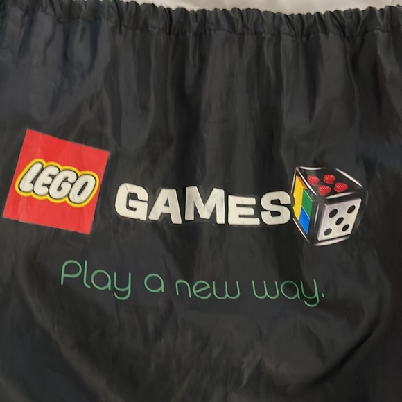 Black Lego players club lightweight backpack Top close Measures: 15”w by 18-19”h - Picture 4 of 4